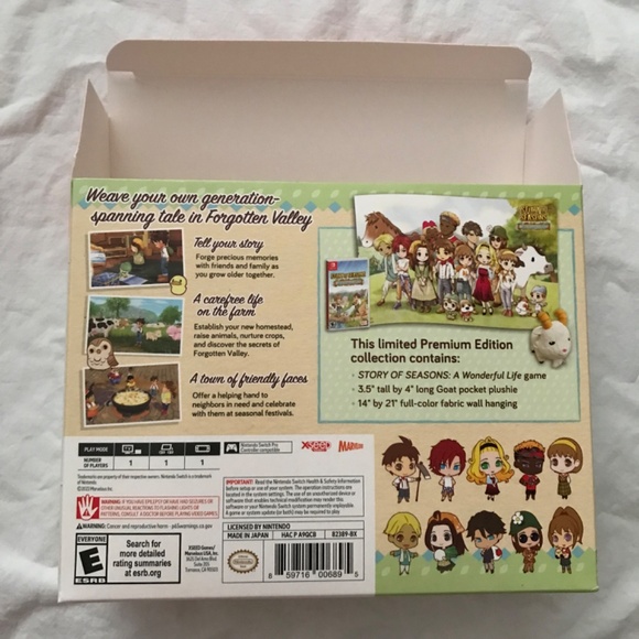 Nintendo Switch Marvelous BOX ONLY Story of Seasons A Wonderful Life NO GAME - Picture 2 of 5